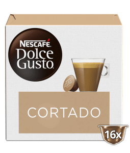 16 קפסולות דולצ׳ה גוסטו אספרסו Cortado - קפה לאטה ספרדי