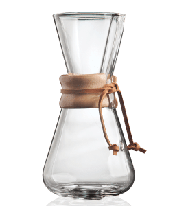 CHEMEX - קנקן פילטר קמקס עם חבק עץ 3 כוסות