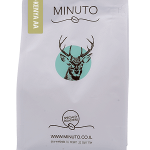 פולי קפה קניה AA+ חד זני בקלייה בהירה - +Minuto Specialty Coffee Mount Kenya AA