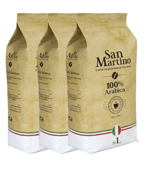 3 ק״ג פולי קפה San Martino סן מרטינו 100% ערביקה איטליה
