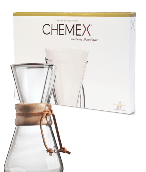 CHEMEX - פילטר נייר קמקס 1-3 כוסות(חצי ירח)