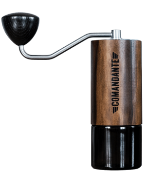 מטחנת קפה ידנית קומנדנטה ציפוי עץ ענבר נוזלי Comandante MK4 NB Premium Wood Liquid Amber