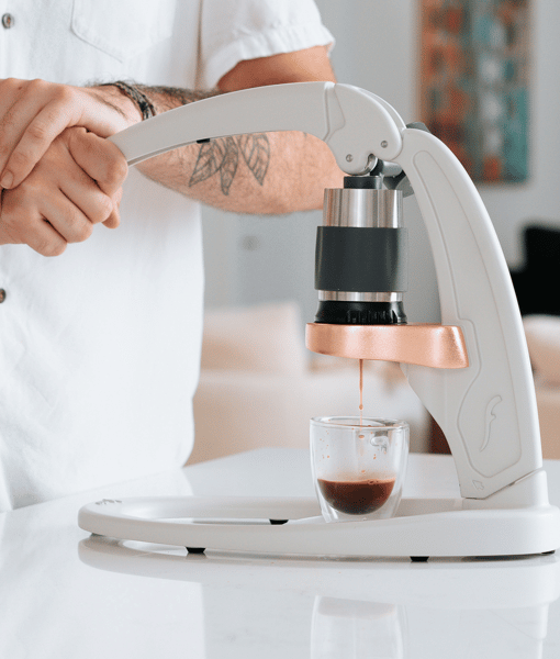 מכונת קפה ידנית ניידת Flair Signature Espresso Maker white