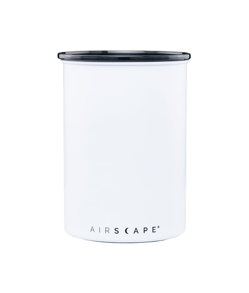 קופסת אחסון קפה AIRSCAPE כ- 500 גרם קפה צבע לבן