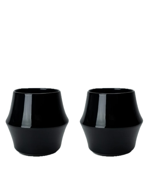 סט כוסות אספרסו קרמיות KRUVE צבע שחור